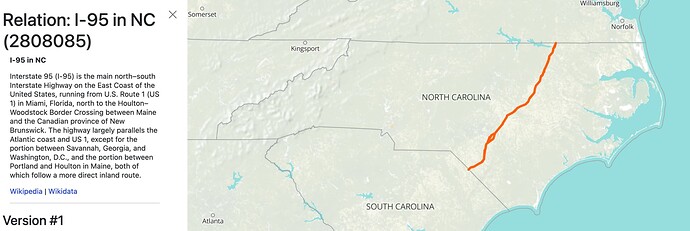 Monosnap Relation: ‪I-95 in NC‬ (‪2808085‬)  OpenHistoricalMap 2024-06-25 17-47-23