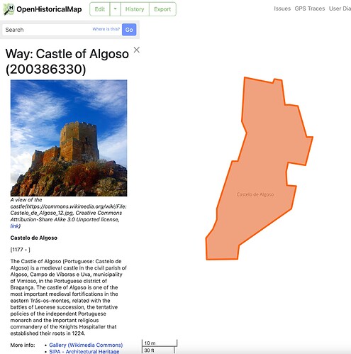 Monosnap Way: ‪Castle of Algoso‬ (‪200386330‬)  OpenHistoricalMap 2024-08-02 18-45-19