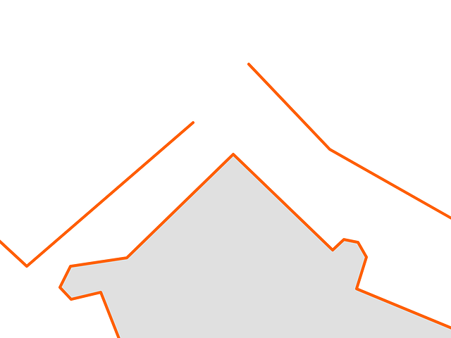 A gap in the outermost ring of a multipolygon relation.
