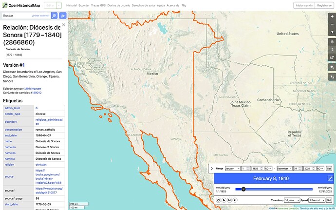 The Diocese of Sonora, 1779–1840, stretches from Sinaloa to Oregon, from New Mexico to California.